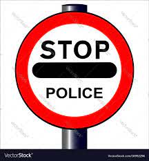 Stop police sign Royalty Free Vector Image - VectorStock